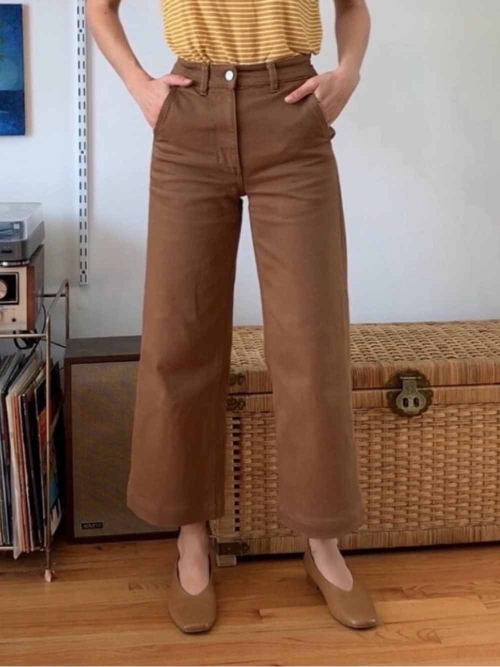 Everlane cropped wide short pant